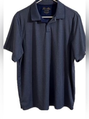 Tasso Elba Supima Men’s Blue Polo Shirt Size Large